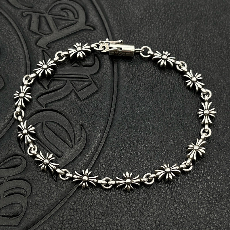 CHROME HEART CROSS FLOWER BRACELET