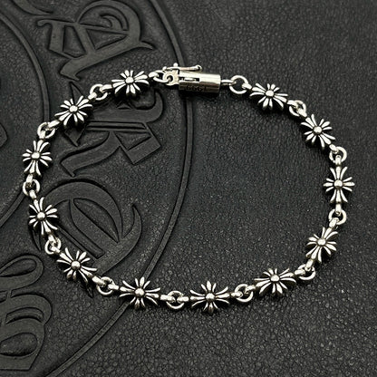 CHROME HEART CROSS FLOWER BRACELET