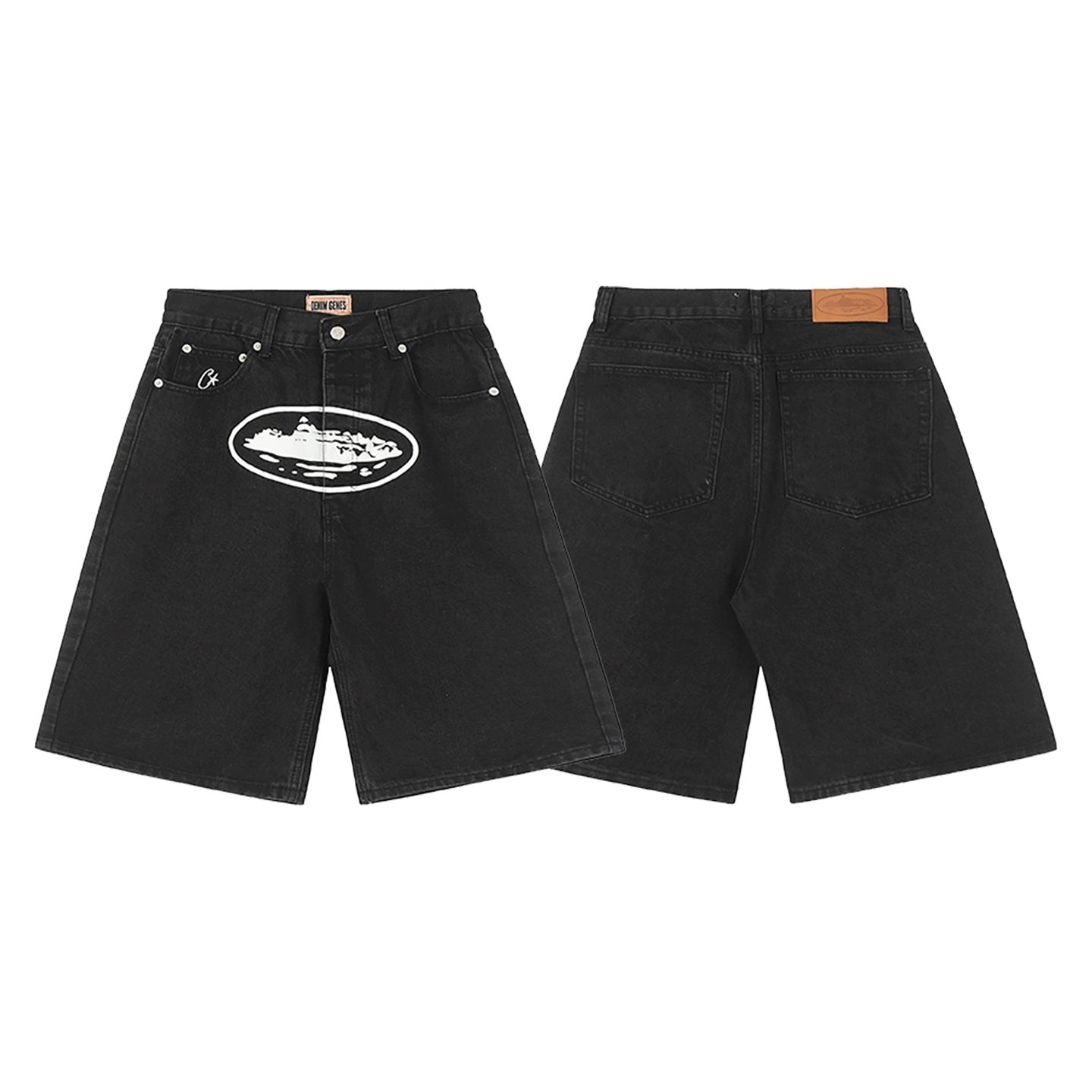 CORTEIZ ISLAND BAGGY DENIM SHORT [Black]