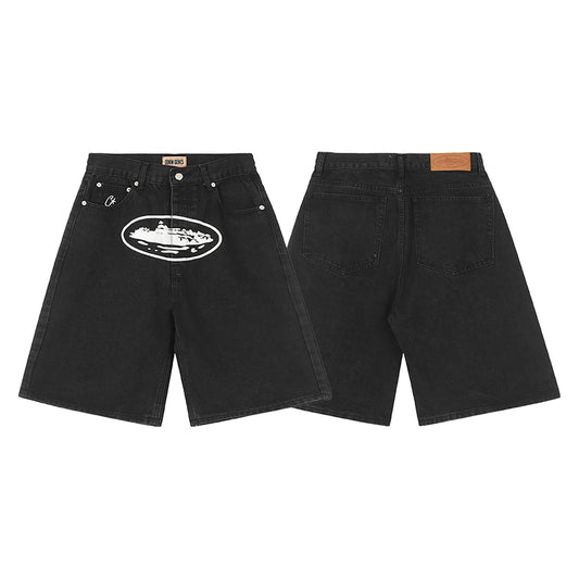 CORTEIZ ISLAND BAGGY DENIM SHORT [Black]