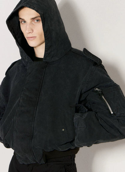 ENTIRE W2 BOMBER WASHED DISTRESSED JACKET