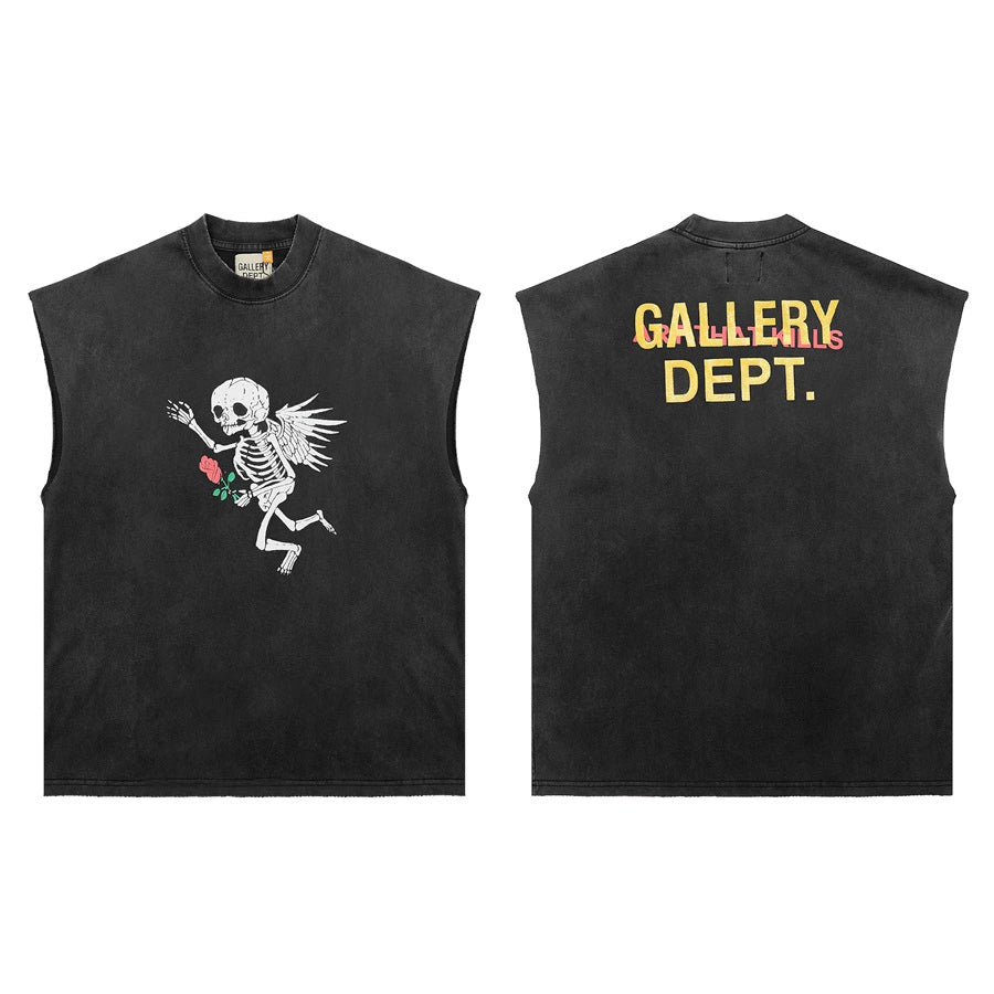 GALLERY DEPT Wash Distressed Tank Top