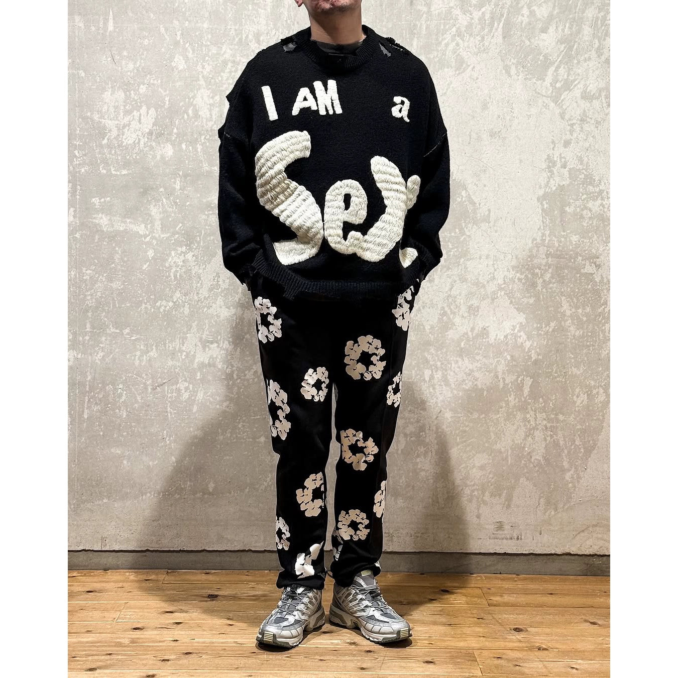 SAINT MICHEAL I AM A SEX PISTOL WOOL SWEATER