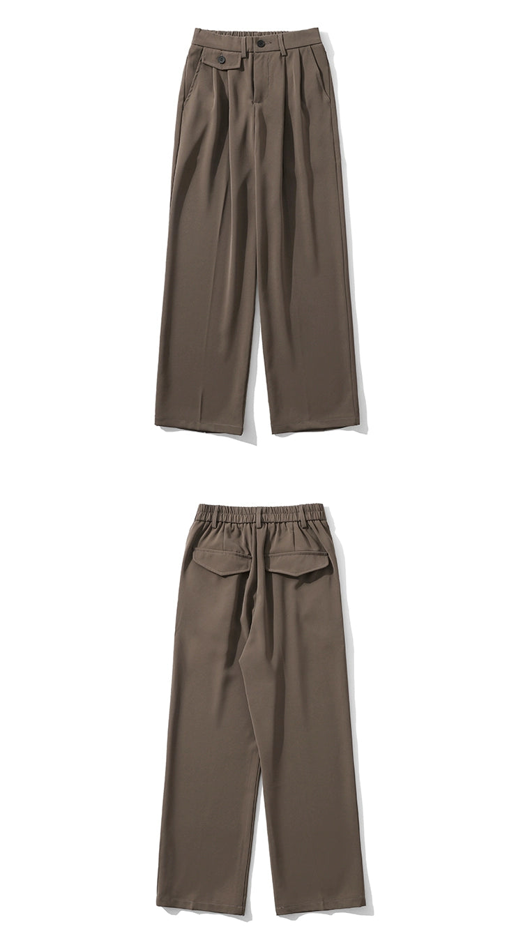 NUBI Wide-leg Front Print Loose Pant