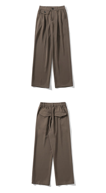 NUBI Wide-leg Front Print Loose Pant