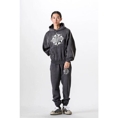 SAINT TEARS PENTAGRAM OLD WASHED HOODIE