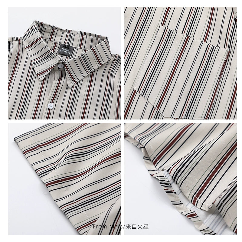 NUBI 'Catalya' Striped S/S Shirt