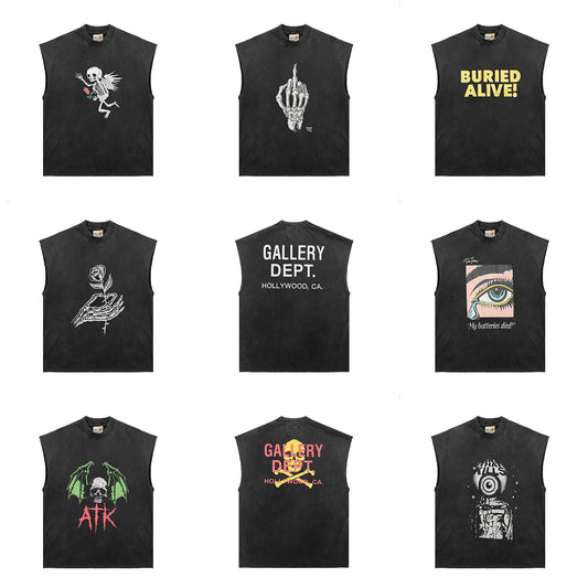 GALLERY DEPT Wash Distressed Tank Top