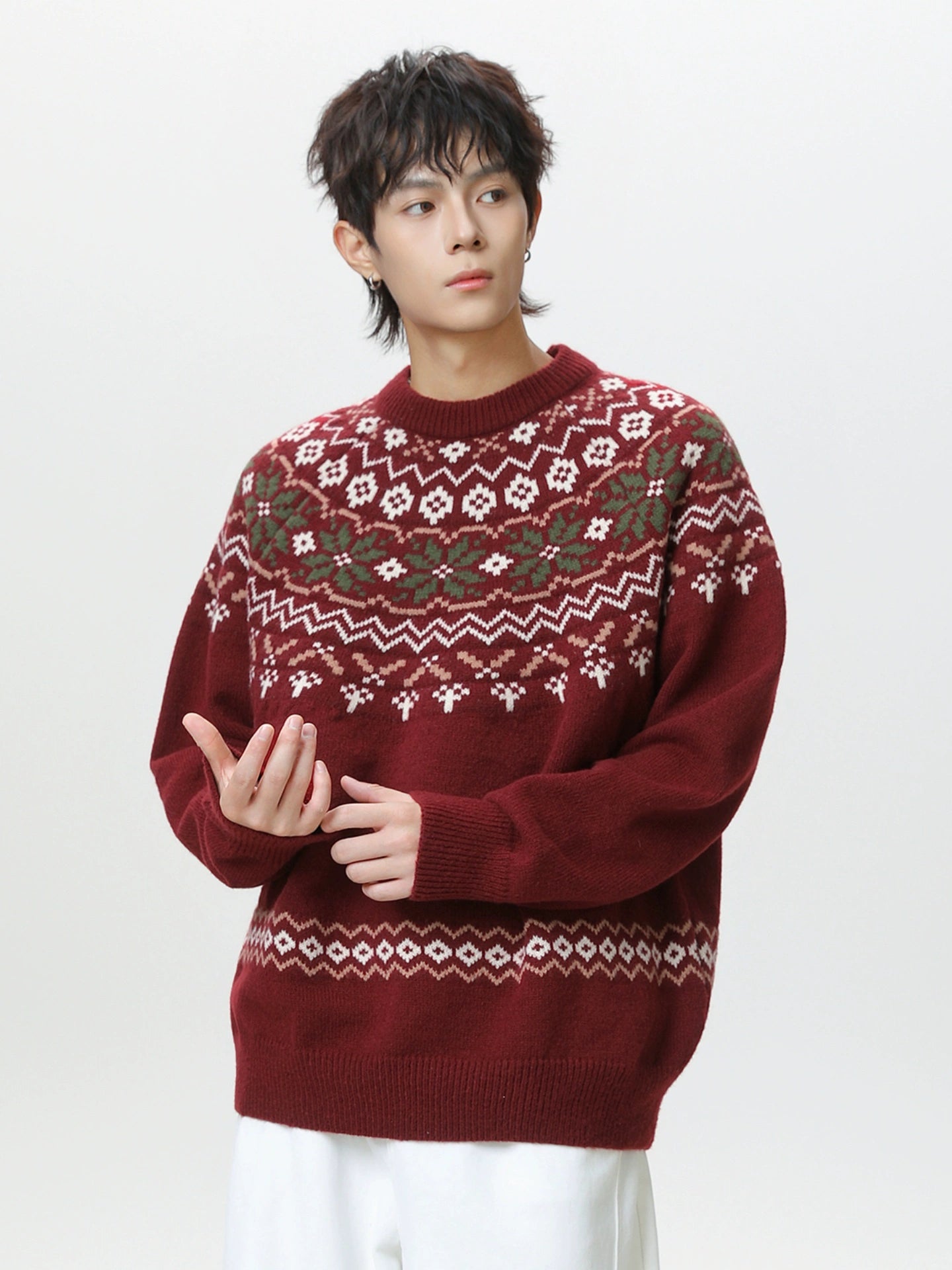 Island pullover knitted sweater