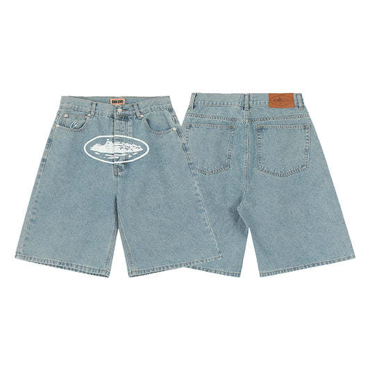 CORTEIZ ISLAND BAGGY DENIM SHORT [Blue]