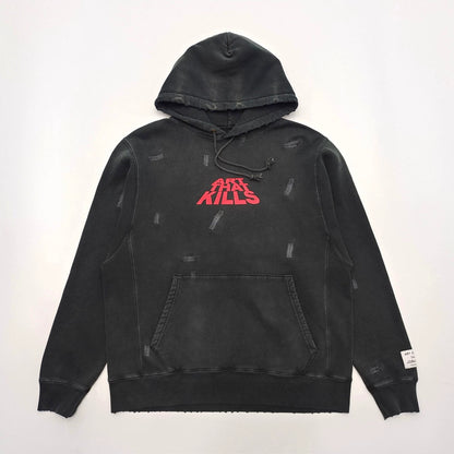 GALLERY DEPT ATK DISTRESSED LOGO HOODIE