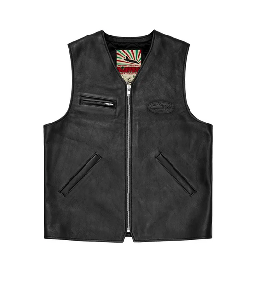 CORTEIZ Skydive Leather Vest 'Black'