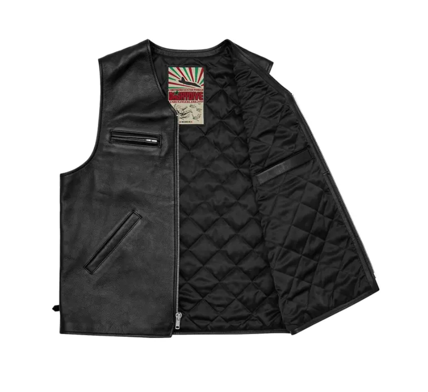 CORTEIZ Skydive Leather Vest 'Black'