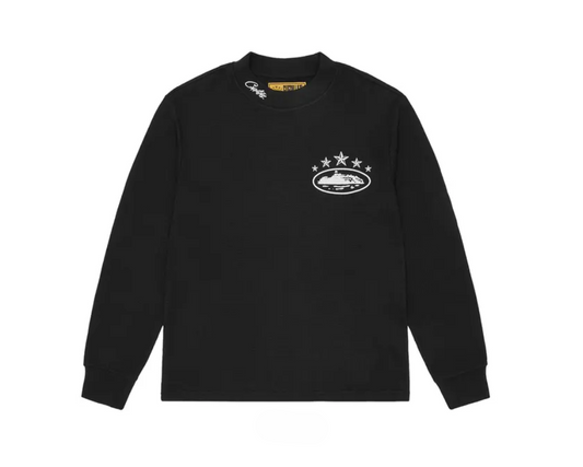 CORTEIZ 5 STARZ ALCATRAZ WAFFLE Long-Sleeve T-shirt [Black]